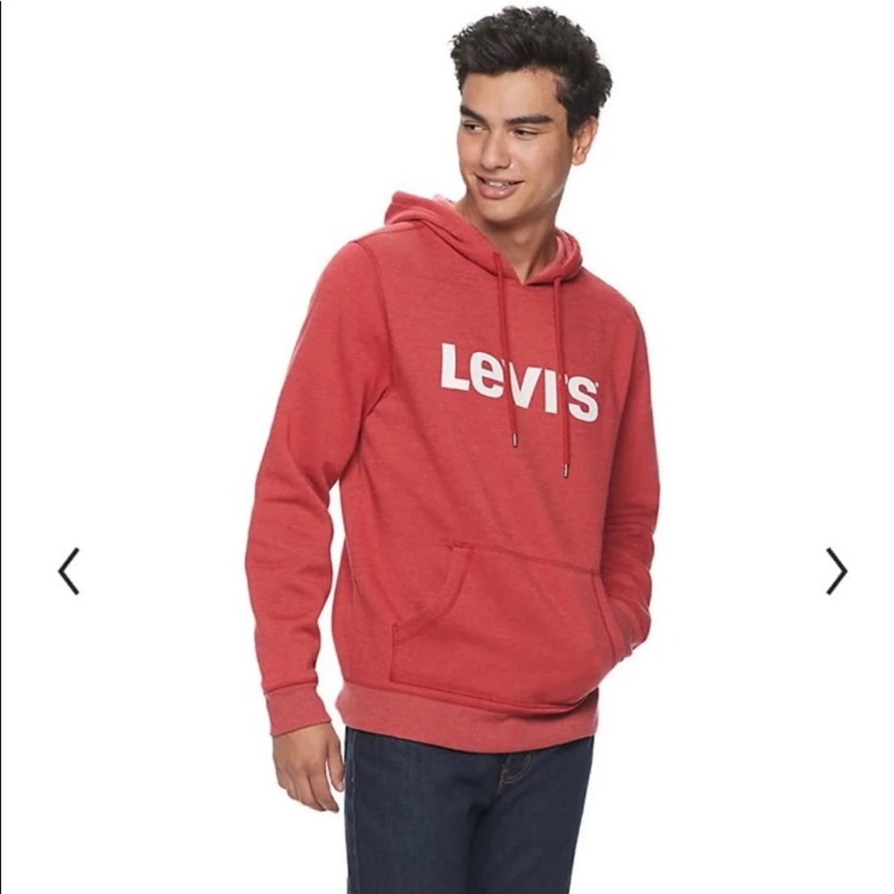 New Levi's Men's Burndlen Fleece Logo Pullover